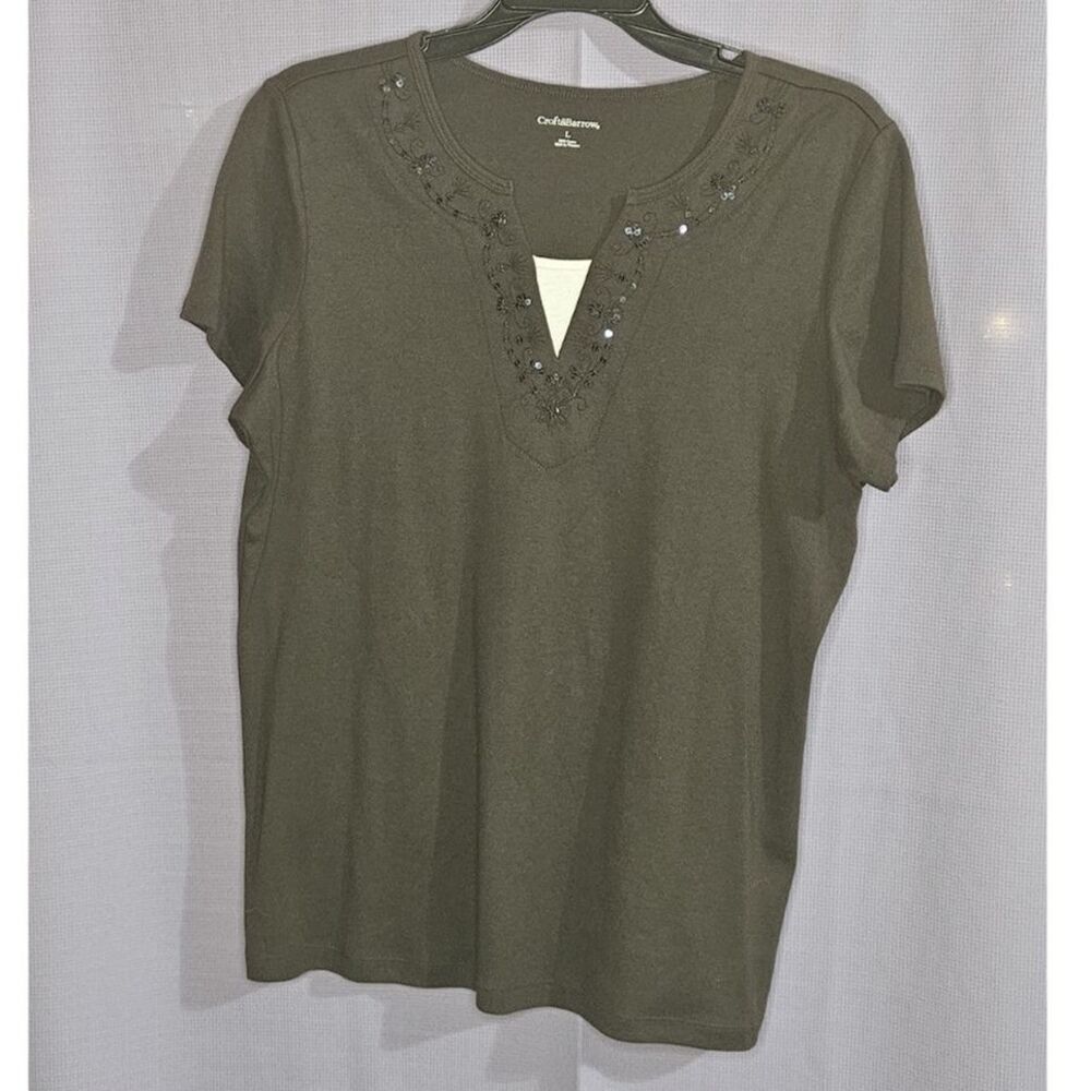 Croft & Barrow, Brown, Top, Size: L